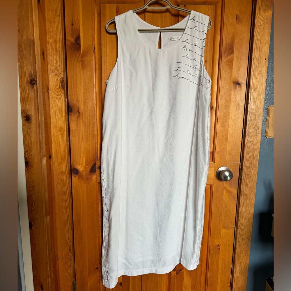 Ivy and lace white dress